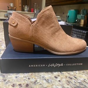 Toasted coconut ankle boots